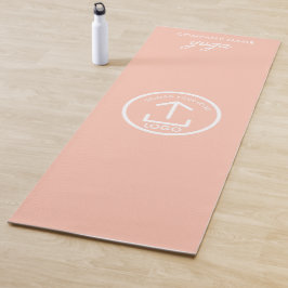 Moderne Eenvoudige Zakelijke Logo Peach Gym Yogamat