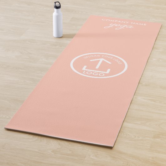 Moderne Eenvoudige Zakelijke Logo Peach Gym Yogamat (In situ)