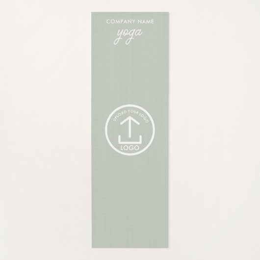 Moderne Eenvoudige Zakelijke Logo Sage Groene Gym Yogamat (Voorkant)