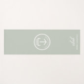 Moderne Eenvoudige Zakelijke Logo Sage Groene Gym Yogamat (Voorkant (horizontaal))