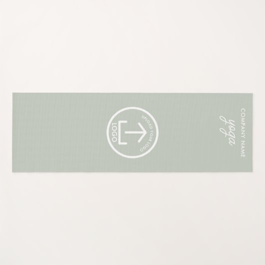 Moderne Eenvoudige Zakelijke Logo Sage Groene Gym Yogamat (Voorkant (horizontaal))