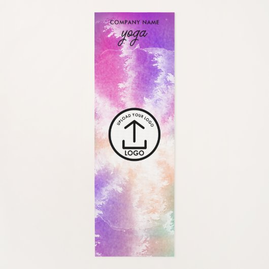 Moderne Eenvoudige Zakelijke Logo Zwart Tie Dye Gy Yogamat (Voorkant)