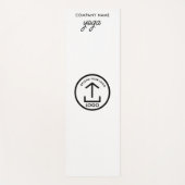 Moderne Eenvoudige Zakelijke Logo Zwart Wit Gym Yogamat (Voorkant)