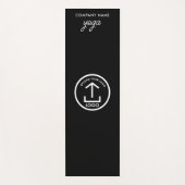 Moderne Eenvoudige Zakelijke Logo Zwart Wit Gym Yogamat (Voorkant)
