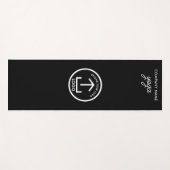 Moderne Eenvoudige Zakelijke Logo Zwart Wit Gym Yogamat (Voorkant (horizontaal))