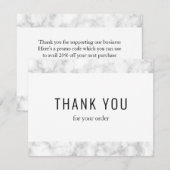 Moderne Eenvoudige Zakelijke Promo Code Bedanktkaa Bedankkaart (Voorkant / Achterkant)