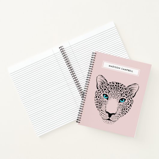 Moderne, eenvoudige zijkant | Blush No. Notitieboek (Binnen)