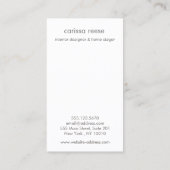 Moderne, eenvoudige zilver Professional met minima Visitekaartje (Achterkant)