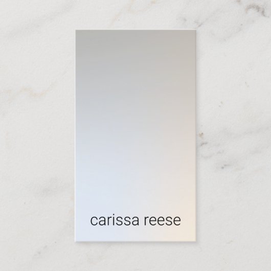 Moderne, eenvoudige zilver Professional met minima Visitekaartje (Voorkant)