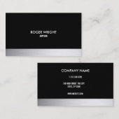 Moderne Eenvoudige Zilveren Glans Professionele Visitekaartje (Voorkant / Achterkant)