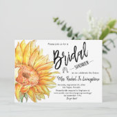 Moderne eenvoudige zonnebloem-Vrijgezellenfeest —  Kaart (Staand voorkant)