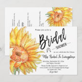 Moderne eenvoudige zonnebloem-Vrijgezellenfeest —  Kaart (Voorkant / Achterkant)