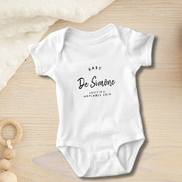 Moderne Eenvoudige zwangerschapsaankondiging Baby  Romper