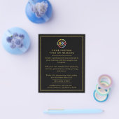 Moderne Eenvoudige Zwart Goud Business Logo Promot Flyer (Enkel)