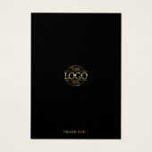 Moderne Eenvoudige Zwart & Goud Sieraden Display K Visitekaartje (Achterkant)