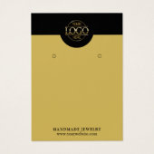 Moderne Eenvoudige Zwart & Goud Sieraden Display K Visitekaartje (Voorkant)