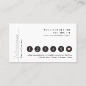 Moderne Eenvoudige Zwart Roze QR Code Loyalty Kaar Visitekaartje (Achterkant)