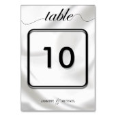 Moderne Eenvoudige Zwart Wit Elegant Script Weddin Kaart (Voorkant)