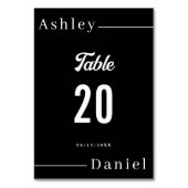 Moderne eenvoudige zwart-wit elegante chique bruil kaart (Voorkant)