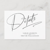 Moderne, eenvoudige zwart-wit informatiekaartje (Voorkant)