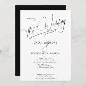 Moderne, eenvoudige zwart-wit kaart (Voorkant / Achterkant)