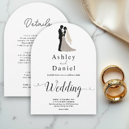 Moderne Eenvoudige Zwart & Wit Romantische Chic We Kaart