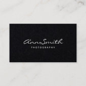 Moderne eenvoudige zwart-wit visitekaartje (Voorkant)