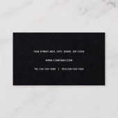 Moderne eenvoudige zwart-wit visitekaartje (Achterkant)