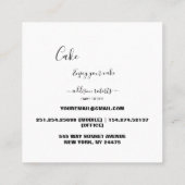 Moderne, eenvoudige zwart-witbedrijven vierkante visitekaartje (Achterkant)