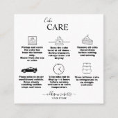 Moderne, eenvoudige zwart-witbedrijven vierkante visitekaartje (Voorkant)