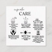 Moderne, eenvoudige zwart-witbedrijven vierkante visitekaartje (Voorkant)