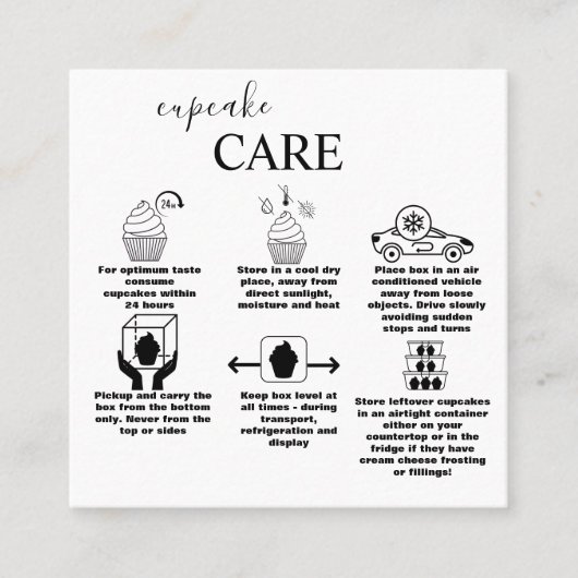 Moderne, eenvoudige zwart-witbedrijven vierkante visitekaartje (Voorkant)