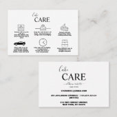 Moderne, eenvoudige zwart-witbedrijven visitekaartje (Voorkant / Achterkant)