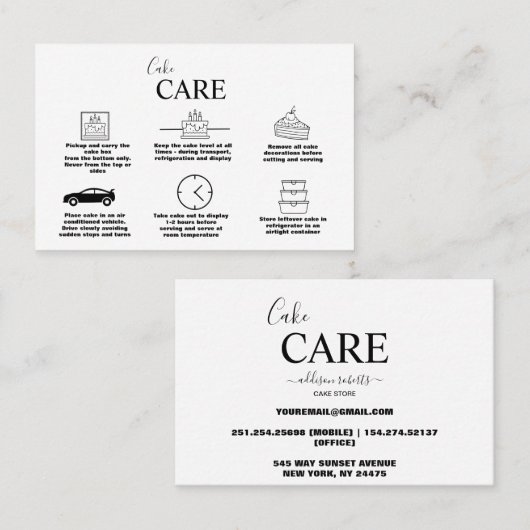 Moderne, eenvoudige zwart-witbedrijven visitekaartje (Voorkant / Achterkant)