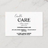 Moderne, eenvoudige zwart-witbedrijven visitekaartje (Achterkant)