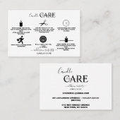 Moderne, eenvoudige zwart-witbedrijven visitekaartje (Voorkant / Achterkant)