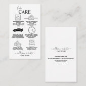 Moderne, eenvoudige zwart-witbedrijven visitekaartje (Voorkant / Achterkant)