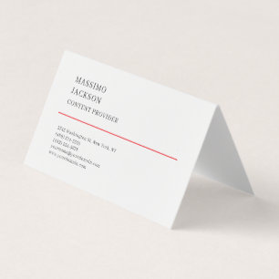 Moderne Eenvoudige Zwart Witte Minimalist  Visitekaartje