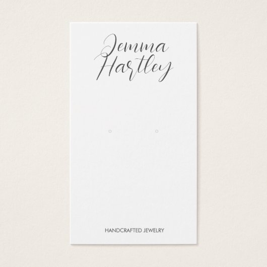 Moderne, eenvoudige zwart-witweergave in script visitekaartje (Voorkant)