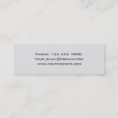 Moderne eenvoudige zwarte consultant met elegant mini visitekaartje (Achterkant)