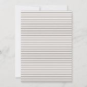 Moderne, eenvoudige zwarte en witte bruiloft save the date (Achterkant)