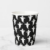 Moderne Eenvoudige Zwarte en Witte Geesten Hallowe Papieren Bekers (Links)