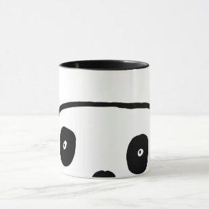 Moderne Eenvoudige Zwarte En Witte Kawaii Panda Be Mok
