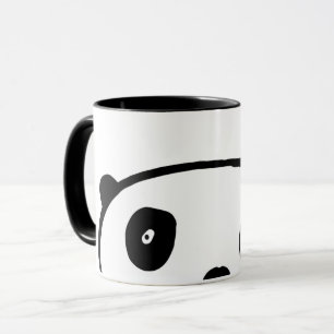 Moderne Eenvoudige Zwarte En Witte Kawaii Panda Be Mok