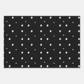 Moderne eenvoudige zwarte en witte kerst inpakpapier vel (Voorkant 2)