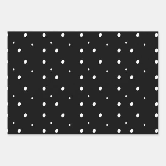 Moderne eenvoudige zwarte en witte kerst inpakpapier vel (Voorkant 2)