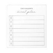 Moderne, eenvoudige zwarte en witte legante maalan notitieblok (Voorkant)