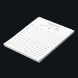 Moderne eenvoudige zwarte en witte lijst van peulv notitieblok<br><div class="desc">Moderne zwarte en witte notitieblok met een eenvoudige lay-out met " kruidenierslijst " in een elegante en schitterende kalligrafie samen met jouw naam en een controlelijst.</div>