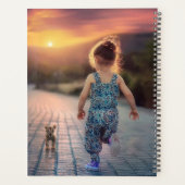 Moderne eenvoudige zwarte familie foto's monogram planner (Achterkant)