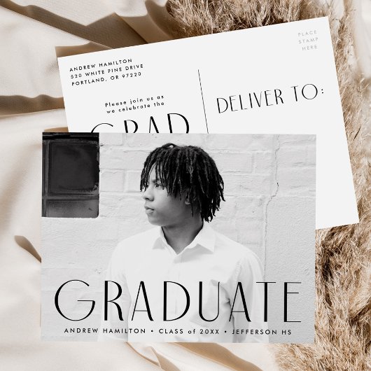 Moderne Eenvoudige zwarte fotograafpartij Uitnodiging Briefkaart